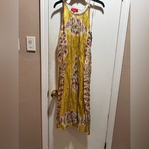 Preowned ANTHROPOLOGIE Bhanuni by Jyoti Soleil Floral Swing Dress Size L